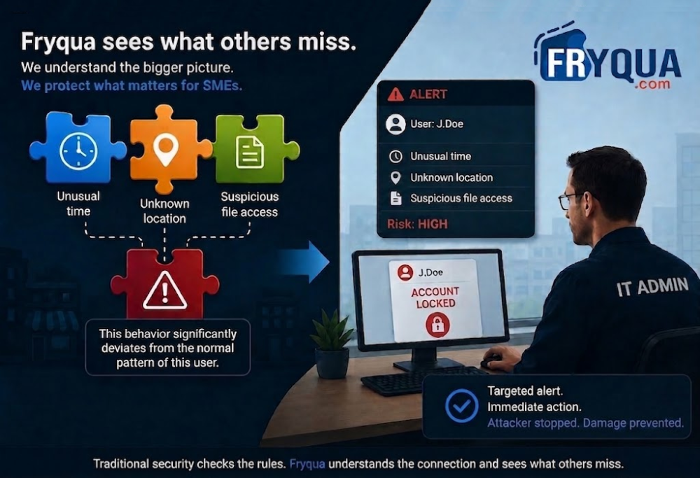 How a Cyberattacker Slips in Unnoticed (and How Fryqua Stops Them)
