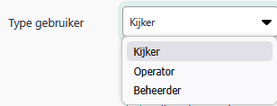 Type Gebruiker