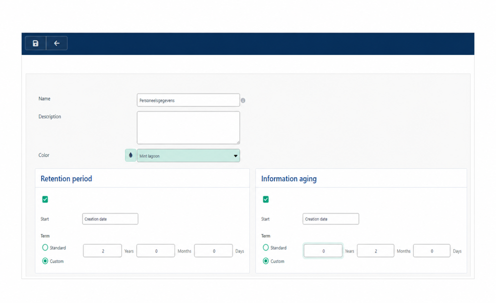 Data Requires not only an owner but also a retention period